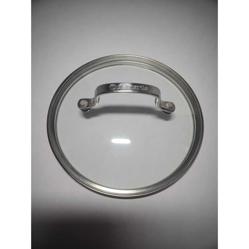 Cuisinart Replacement Glass Lid with Stainless Steel Handle 7.25 Inch Diameter
